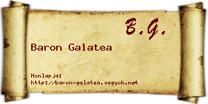 Baron Galatea névjegykártya